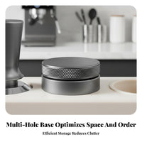 Sturdy ABS Construction Espresso Tamping Station Compact Size Portafilter Tamping Stand Easy to Clean for Home Baristas, Cafe