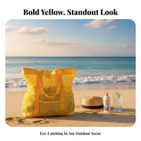 Quick-Drying Mesh Beach Tote Lightweight Sand Sifting Tote Bag Versatile Carry Mesh Beach Bag Foldable for Beachgoers, Travelers, Travel, Outdoor, Vacation, Camping