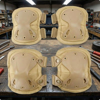 4 Pieces Hard TPU Shell Knee Elbow Pad Set Shock-Absorbing-Resistant Work Knee Pads Adjustable Straps Work Elbow Pads Ergonomic Shape for Outdoor Labor