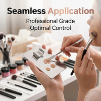 Stainless Steel Mixing Palette with, Professional Cosmetic Application Set, Reusable Organizer for Enthusiasts and