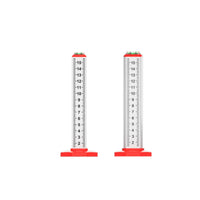 2 Pieces Aluminum-Alloy Height Gauge Ruler with Spirit Level High Precision Tile Height Marking Ruler Accurate Leveling Tool Easy-to-Read for Flooring Installers, Diyers, Home Renovation