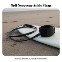Wave Leash Elastic Plastic Material Wave Board Leg Rope Wave Board Safety Cord Sturdy and Long-Lasting Ankle Cuff Board Leash
