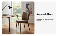 Upholstered Armless Dining Chair Soft Padded Modern Minimalist Side Chair Long-Lasting Sturdy Construction