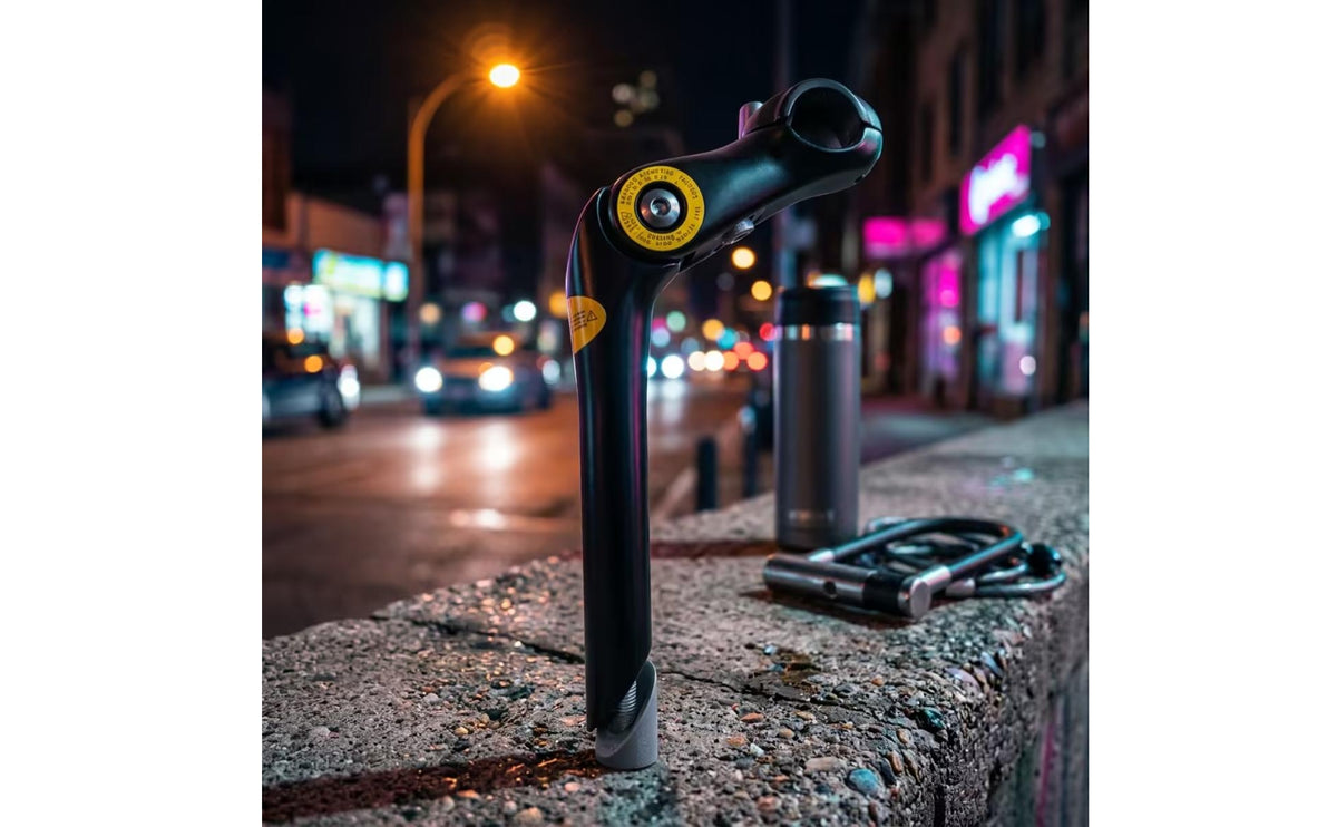 Bike Stem with Adjustable Angle Aluminum Alloy Stem with Adjustable Joint for Commuters, Touring Bikes