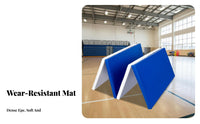 Four-Fold Tumbling Mat Foldable Folding Exercise Mat Firm-Cushioning Resilient Foam Filling for Gymnasts, Athletes, Gymnastics, Stretching