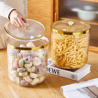 Kitchen Storage Jar with Lid, Large Capacity, PP, Cylindrical, Simple Style