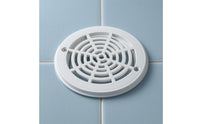 ABS Plastic Pool Main Drain Cover Grille-Style Main Drain Outlet Screw-Secured Smooth Molded Finish