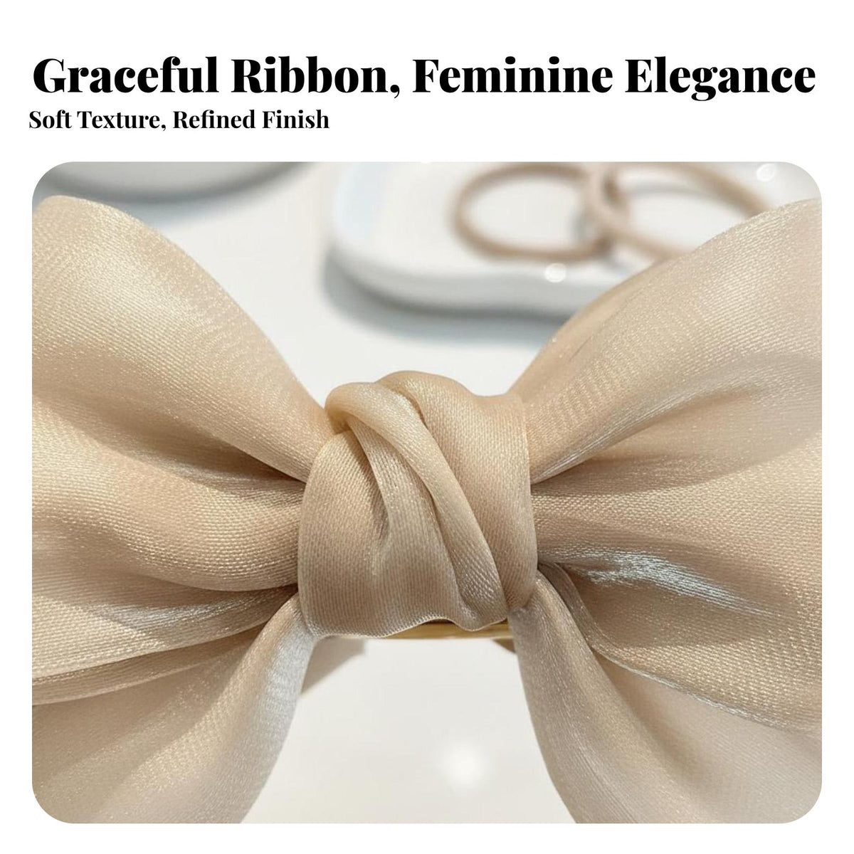 Large Ribbon Jaw Fastener Elegant Design Large Textile Ribbon Jaw Fastener Stylish Accessory Strong Hold Lightweight for Women