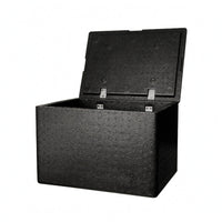 30L Expanded Polypropylene Cooler Box Fitted Lid Insulated Food Box Smooth Textured Rectangular Insulated Container