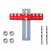Precise Positioning Handle Hole Tool Aluminum Alloy Body Handle Installation Tool Adjustable for Carpenters, Professionals, Workshop