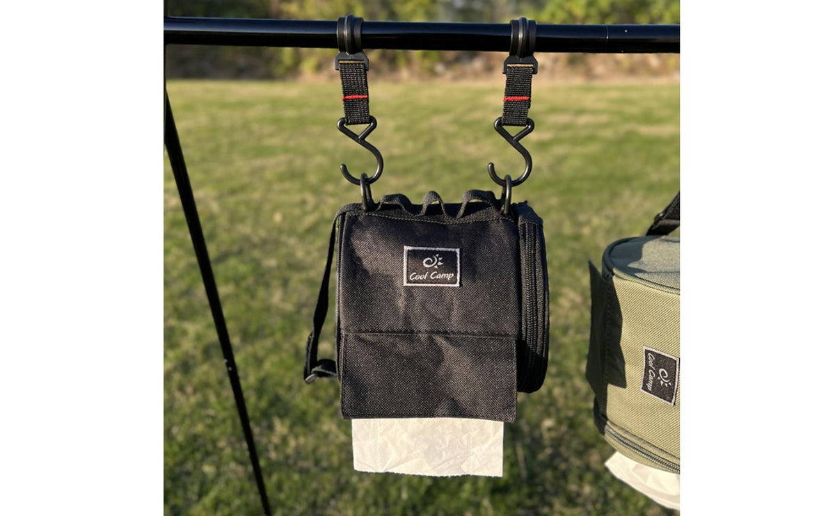 Hanging Tissue Pouch Smooth Dispensing Portable Tissue Bag Tear Resistant Napkin Keeper for Picnic
