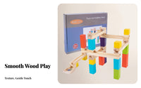 52 Pieces Hand-Eye Coordination Marble Track Building Blocks Educational Marble Track Building Toy Develops Fine Movement Skills