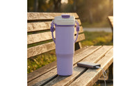 Juice Blender Cup Double Lid Portable Juice Blender Portable Juicer Stainless Steel