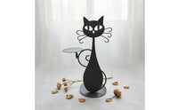 Feline Candlestick Minimalist Design Feline-Shaped Candle Holder Taper Candle Holder Sculptural Metal Craft Cutout Face