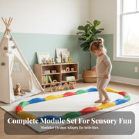 Develops Coordination Kids Balance Beam Obstacle Course Combinable Design Balancing Beams and Stepping Stones Indoor Outdoor Use Kids Balance Beam Set Endless Configurations for Preschoolers, Toddlers, Kindergarten, Daycare, Playroom