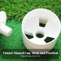 Golf Pin Putting Cup Set Drainage Holes Putting Pin and Cup Construction Golf Flagstick Set