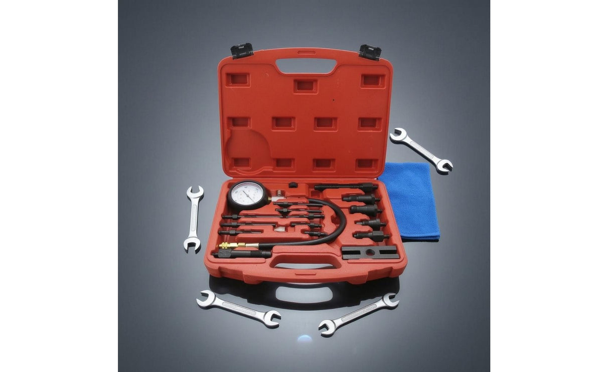 Compression Cylinder Pressure Tester Kit Analog Gauge Compression Tester Kit Multiple Adapters Automotive Tool for Mechanics