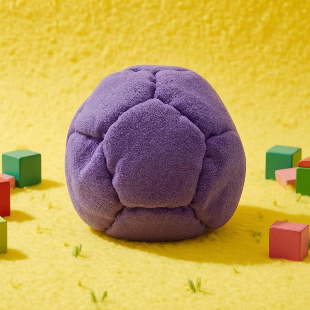Fuzzy Footbag Soft Five-Panel Footbag Soft-Textured Sandbag Toy Stitched for Outdoor