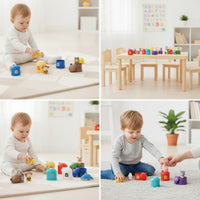 20 Pieces Educational Animal Matching Toy Colorful Number Matching Toy Learning Interactive for Toddlers, Playroom, Preschool