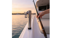 Fishing Rod Holder with Clamp Resistant Fishing Pole Holder with Clamp-on Bracket Low-Profile Hardware for Anglers, Yachts