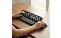 2 Pieces Cloth-Covered-Covered Memory Foam Wrist Rest Set Honeycomb Texture Keyboard and Mouse Wrist Rest Set Contoured Edges Computer Accessory Rounded