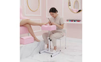 Pedicure Footrest with Padded Top Freestanding Leg Rest Soft for Beauty Parlors