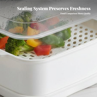 Microwave Steamer with Lid Kitchen Cookware Vented Lids Steam Release Vent for Home Cooks, Adults, Meal Prep, Dorm, Food Storage