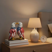 Wooden Eagle Table Decor Independence Day Themed Patriotic Eagle Statue for Bedroom