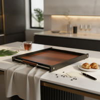 Decorative Tray with Handles Sturdy Tray with Handles Modern for Vanity
