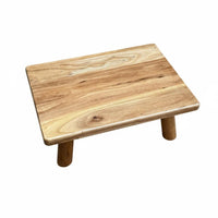 Vintage Design Four-Legged Footstool Multi-Purpose Short Rectangular Footstool Compact Size Low Stool Lightweight for Children, Homeowners, Removeice Workers, Living Room, Bedroom, Entryway, Bathroom