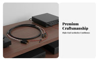Tonearm Cable with Ground Wire Pure Silver Conductor Turntable Tonearm Cable