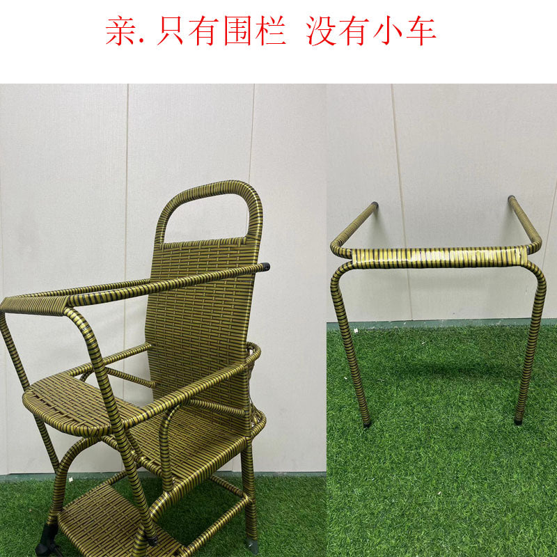 通用婴儿推车加高护栏加高围栏可站立扶手藤编推车配件遮阳棚