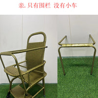 通用婴儿推车加高护栏加高围栏可站立扶手藤编推车配件遮阳棚