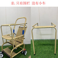通用婴儿推车加高护栏加高围栏可站立扶手藤编推车配件遮阳棚