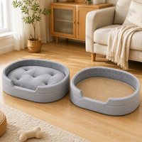 Waterproof Dog Bed, Large Grey Cooling Mat Pet Bed, Indestructible Tear Resistant Polymer for All-Season Use