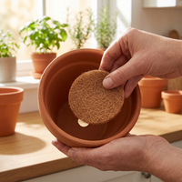 Coconut Fiber Pot Bottom Mesh Pads for Drainage and Soil Retention