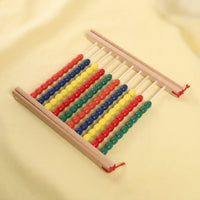 Wooden Abacus Hands-on Wooden Bead Abacus Math Board Developmental Educational Toy Rainbow for Preschoolers, Classroom