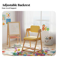 Ergonomic Design Wooden Adaptable Growth Chair Multi-Functional Adjustable Seat Multifunctional children's Furniture Long-Lasting for Students, Toddlers, Dining Room, Bedroom, Kitchen, Playroom
