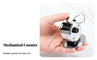 Stainless Steel Tally Counter Smooth Clicking Action 4-Digit Number Tally Device for Warehouse