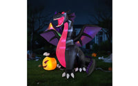 Halloween Dragon Decoration Outdoor Inflatable Dragon Inflatable with Fan Pump up Bright for Homeowners, Yard, Lawn