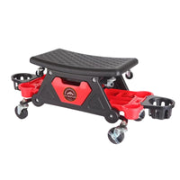 Rolling Automotive Seat Movable Repair Seat Stool with Tool Trays Heavy-Duty Rolling Stool with Tool Trays for Automotive Specialists, Garage