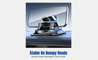 Car Phone Holder, Dashboard Suction Mount, 2024 Upgrade, Universal Compatibility, Anti-Shake, Mirror Finish