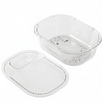 Laundry Basin with Washboard Lid Detachable for Dorm Rooms, Apartments, Students
