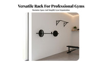 Space-Saving Barbell and Plate Storage Rack Sturdy Steel Construction Barbell and Plate Wall Hanger Modular Design Wall Mounted Weight Storage Rack for Fitness Studio