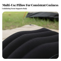 Compact Storage Inflatable Leg Elevation Pillow Multifunctional Leg Elevation Pillow Skin-Friendly Portable Foot Rest Cushion Flocked Surface for Travelers, Post-Operative Patients Women