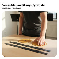 2 Pieces Soft and Comfortable Cymbal Hand Strap Gentle On Hands Cymbal Strap with Pad Double Layer Thickened for Stage Performance, Parades