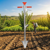 Flexible Hose Point Seeding Shovel T-Handle Fertilizing Shovel Pointed Head Hand Planting Tool Long Shaft for Farmers, Gardeners, Farmland, Garden Area