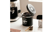 Rust-Resistant Coffee Canister with Clamp Lid Easy to Clean Airtight Food Jar with Latch Leakproof Canister with Clamp Lid Countertop-Friendly for Kitchen Counter