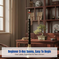 Professional D Key Suona, Faux Rosewood Ebony, Full Set, Beginner Friendly, Chinese Wind Instrument