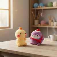 Tutorial Tutorials Included Amigurumi Crochet Kit DIY Yarn Creature Kit for Beginners, Kids, Adults